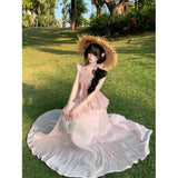 2026 Spring And Autumn Summer Beautiful Holiday Dress Fairy Beads High-Level Sense Of Thin Half Body Skirt