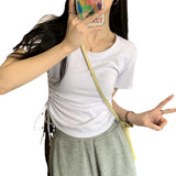 Small Design With Korean Version Of Short-Sleeved T-Shirt Women In The Summer To Wear A Back Shirt Slim Short Dress
