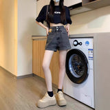 Cowboy Shorts Women's Summer 2025 New High-Rise Loose-Fitting Thin Small-Legged Broad-Legged Hot Pants