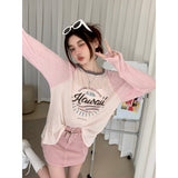 Sleeve Long-Sleeved Sunscreen T-Shirt Women's Summer New Korean Letter Print Bumps In The Long-Term Top Tide