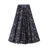 Folded Flowers Half-Dress Women 2026 Spring And Summer New High-Rise Umbrella Skirt Swing 100 Folding Long Skirt D9908