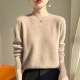 Exploding Wool Blending 2026 Autumn And Winter New Women's Round-Neck Short Classic Tie Warm Knitted Bottom Sweater