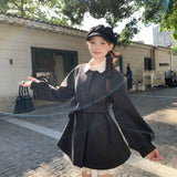 Autumn And Winter 2025 Huge Look Double-Sided Hair This Coat Girl Small Man Wearing A Lantern Sleeve Dress