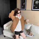 Vintage Velvet Jacket Women 2025 Autumn And Winter New Burst Loose Thin Collar Casual Jacket
