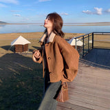 Fur Can Wear Two Sides Of Lamb Wool Coat Girl Small Fashion Temperament Thick Short Leather Velvet Top