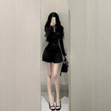Pure Want To Collect Waist Folds Short Shirt Dress Women's Autumn 2025 New Polo To Receive Waist Reduction Umbrella Skirt