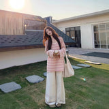Relaxing Feeling Bumpy Striped Long-Sleeved T-Shirt For Women In Spring 2025 New Loose Lazy Chic Chic Tops
