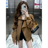 Super Good-Looking Winter Dress Unique Beautiful Korean Thick Beauty High-End Small Small Leather Coat Women Autumn
