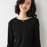 Wool Blended 2026 Autumn And Winter New Women's Round V. Collar Loose Short Jacket On The Head Of The Bottom Knitting Sweater