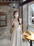 French White Sleeveless Vest Dress Women's Summer New High-End Temperament Square Leniour Skirt
