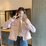 Small Scented Short Coat Woman 2025 New French Design Sense Fashion Temperament Tidly Chic Long-Sleeved Top