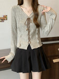Vintage Long-Sleeved Knitted Shirt Women Autumn New High-End Feel Inside The Bottom MM Cover Thin Top