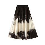Small-Troducted Color Bred Faded Bvy Dress Autumn Dress Loose Umbrella Skirt Hanging Feeling Large Skirt 2125
