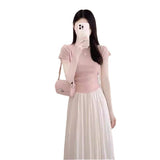 Summer Dress Gentle Wind Lady Wears Women's Suit Dress Korean Drama Temperament High-End Two Sets Of Chic Korean Style