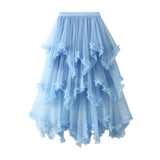 Irregular Net Yarn Cake Half-Dress In Long High-Waisted Thorny Fairy Dress Dress 1279