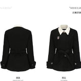 Two Suit Jacket Autumn And Winter Small Waist College Suit High Black Coat Suit Suit Woman