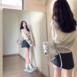 Printed Ice Silk Sun Protection Shirt Long-Sleeved T-Shirt For Girls Summer Design Small Relaxed Air Conditioning Hood Top