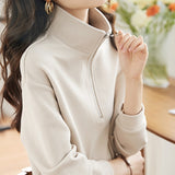 Casual Texture Sportswear Two Sets Of 2025 Autumn And Winter New Simple Collar Collar Trousers Women's Set