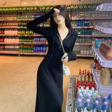 French Hepburn Style Dress 2026 New Autumn And Winter Hoodie Dress Women's Large Size Fat Mm Inside Skirt