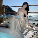 French High-End Rite Birthday Party Dress Dress Senior Sling With Holiday Style Dress Temperament