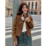 Maillard Coat Women's Spring And Autumn 2026 New Thin Design Embroidered Velvet Jacket Casual Top