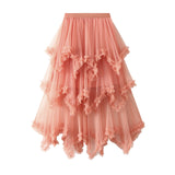 Irregular Net Yarn Cake Half-Dress In Long High-Waisted Thorny Fairy Dress Dress 1279
