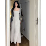 French White Sling Dress Women 2026 New Temperament High-End Summer Wearing Suit In The Long Dress