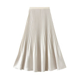 Pink 100-Folded Skirt Women 2025 Spring New High-End Feeling Familiar High-Rise Fishtail Mid-Long Skirt 0533