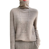 Line Ready-Wear 100% Pure Wool 2026 Autumn And Winter New Women's Heap Collar Collar Short Knitted Sweater