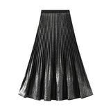 Pink 100-Folded Skirt Women 2025 Spring New High-End Feeling Familiar High-Rise Fishtail Mid-Long Skirt 0533