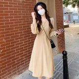 First Love Tea Break Dress V Collar With Coat Dress Women Autumn Gentle Style Dress Chic Women's Trend
