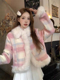Mao This Small Fragrant Coat Women's Autumn And Winter New Small High-End Temperament Plus Velvet Cotton Clothes Short Cotton Clothes