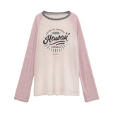 Sleeve Long-Sleeved Sunscreen T-Shirt Women's Summer New Korean Letter Print Bumps In The Long-Term Top Tide