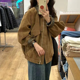 Maillard Vintage Deer Velvet Collar Jacket Women's Spring And Autumn Leisure Small Short Coat