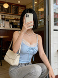Pure Desire Gentle Bm Wind Lace Side Bow Lady Sling Vest In Summer To Put On The Bottom Of The Small Coat Wear