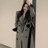 Long Gray Long Coat Female Hair, The Coat Autumn And Winter Feel Small Man 2025 New Thick Cotton Temperament