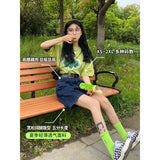 Five-Point Denim Shorts Hottie Summer 2026 New Thin Loose High-Waist Straight Legs In The Trousers Tide