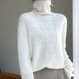 Line Ready-Wear 100% Pure Wool 2026 Autumn And Winter New Women's Heap Collar Collar Short Knitted Sweater